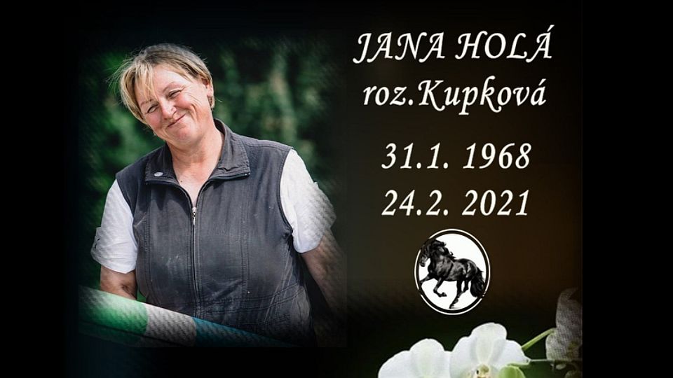 Zemřela oblíbená stavitelka parkurů Jana Holá. Bylo jí pouhých 53 let